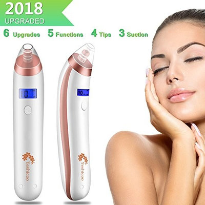 Vacuum Blackhead Remover Tool Kit Electric Blackhead Suction Tool Pore Acne Comedone Extractor Facial Pore Cleaner Suction Microdermabrasion Exfoliating Machine for Face Men Women Girl Boy Gift
