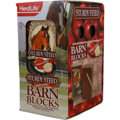 Evolved Habitats Herd Life Sturdy 4lb Steed Barn Block Apple, 2pk