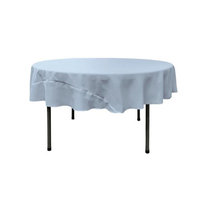 LA Linen TCpop72R-BlueLgtP18 Polyester Poplin Tablecloth Light Blue - 72 in. Round