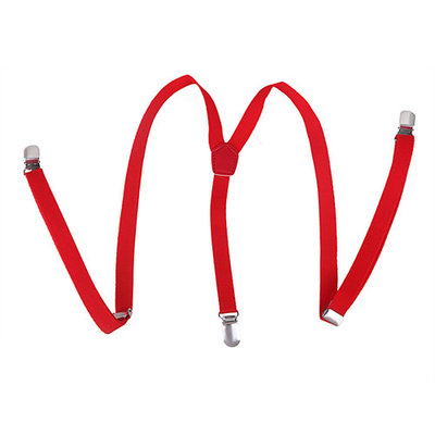 HDE Solid Color Y-Back Suspenders Skinny Adjustable Elastic Shoulder Strap - 1/2
