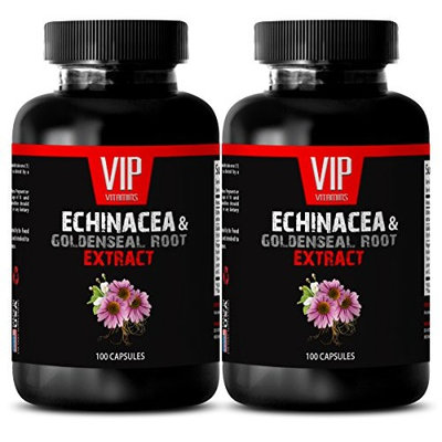 Echinacea root extract - ECHINACEA AND GOLDENSEAL ROOT EXTRACT - Natural pain relief supplements - 2 Bottles 200 Capsules
