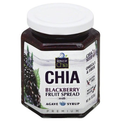 World Of Chia Fruit Spread, Blackberry, with Agave Syrup, 10.9 Oz