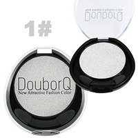 Single Glitter Eyeshadow Long-lasting Waterproof Highlight for Somky Eyes Light and Soft Cream Makeup Brighten Eye Shadow with 2 Ended Brush