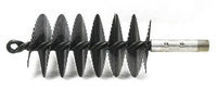 TOUGH GUY 3EDE3 Flue Scraper, Dia 2 1/2,1/4 MNPT, Length 8
