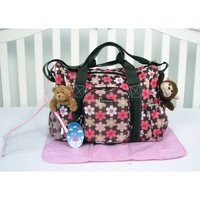 Times Square 8 pieces Diaper Tote Bag set (Classic Black)