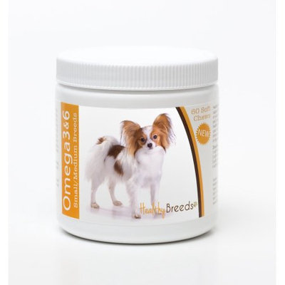 Healthy Breeds 840235142782 Papillon Omega 3 & 6 Soft Chews - 60 count