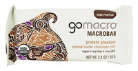 Go Macro GoMacro - MacroBar Protein Pleasure Peanut Butter Chocolate Chip - 2.5 oz(pack of 12)