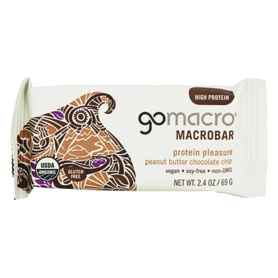 Go Macro GoMacro - MacroBar Protein Pleasure Peanut Butter Chocolate Chip - 2.5 oz(pack of 12)
