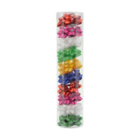 Berwick Offray TINY RED/LIME/WHITE/PINK GIFT BOWS, PEEL & STICK, 10 COUNT