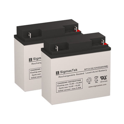 Pride SC54HD Elite Traveller Plus Replacement Lawn Mower Battery (Set of 2 - 12V 22AH SLA Batteries)