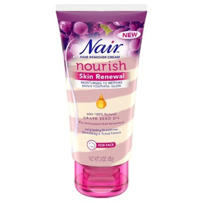 Nair Skin Renewal Grape Seed Oil Hair Removal Cream for Face - 3oz