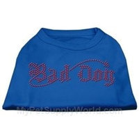 Ahi Bad Dog Rhinestone Shirts Blue Med (12)