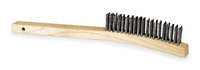 TOUGH GUY 1VAF4 Curved Scrtch Brush, Rows 3 x 19,SS Wire