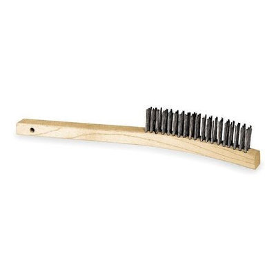 TOUGH GUY 1VAF4 Curved Scrtch Brush, Rows 3 x 19,SS Wire
