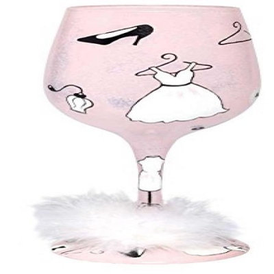 Lolita Home Collection Lolita Glamour Wine Glass - Hand-Painted Gift-Boxed Wine Vino GLS11-5514G-13