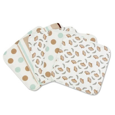 Trend Lab Set of 5 Wash Cloth, Morgan (Discontinued by Manufacturer)