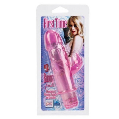First Time Bunny Teaser Waterproof Vibe 6 Inch Pink