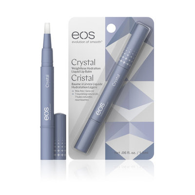 eos Crystal Plus Liquid Lip Balm, Hydration Boosting with 100% Natural Oils, 0.06 fl.oz.