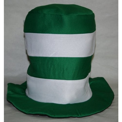 Greenbriar International St. Patrick's Day Top Hat - Green and White Stripes