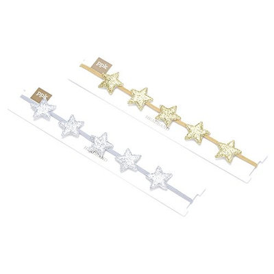 Girls Little Star Crown Headband - 2 Pack - Gold/ Silver - Small Child/ Big Child ( 3-12Y)