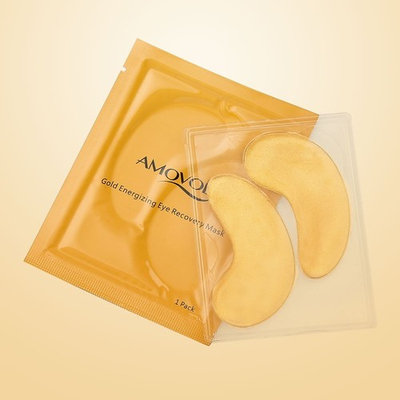 AMOVOL Luxury Gold Eye Firming Mask, Intensive Recovery Under Eye Patches, Premium Gifts for Women (1 Pair)