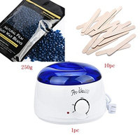 Fineser Hair Removal Wax Warmer,Electric Heater Wax Warmer with 250g Hair Removal Wax Beans and 10 Wax Applicator Sticks For Women and Man