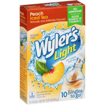Wyler's Singles To-Go Drink Mix, Peach tea, .59 Oz, 10 Packets