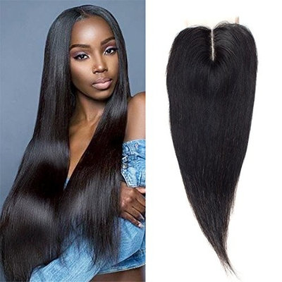 Ayana Brazilian Virgin Hair Straight Middle Part 3.5X4 Lace Closure 100% Unprocessed Human Hair Lace Closure (8