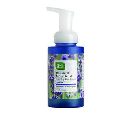 Cleanwell All Natural Antibacterial Foaming Hand Wash, Lavender Absolute, 9.5 Oz