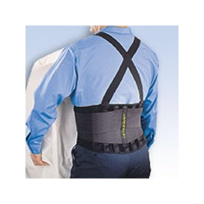 FLA Orthopedics 70-110MDBLK Safe - T - Lift Lx Working Back Support Black Medium
