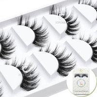 ICYCHEER Cosmetics 3D Mink Lash Set Handmade Natural Black Soft False Eyelashes Extension