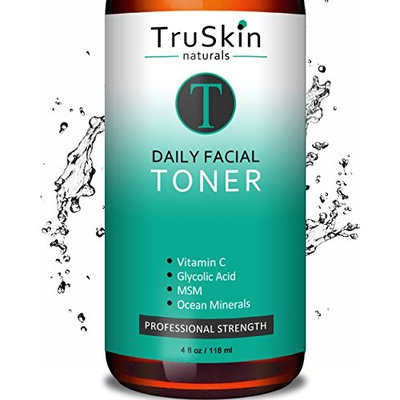 DAILY Facial SUPER Toner for All Skin Types, Contains Glycolic Acid, Vitamin C, Witch Hazel and Organic Anti Aging Ingredients for Sensitive Skin, Combination, Acne, and Even Oily Skin
