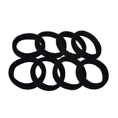 100PCS Thicken Seamless Ponytail Elastic Stretchy Hairband Hair Tie-Hair Styling Tools Essential Rubber Band Ponytail Holder (Black)