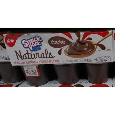 Hunt's Snack Packs Pudding Naturals chocolate 22.5 oz(3.75ozx6)
