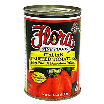 Flora Italian Crushed Tomatoes 14oz - Packed from Harvest Fresh Tomatoes, 100% Italian - We've been in business for over 42 years! If it's Italian..It's Flora