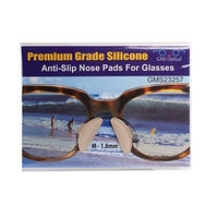 1.8mm X 17mm Non-Slip Nose Pads for Glasses by GMS Optical - Premium Grade Silicone - 1 Pair Clear