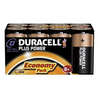 Duracell MN1300 Plus Power Alkaline D Size Batteries
