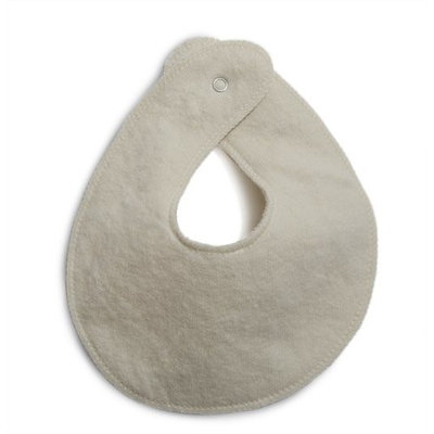 Organic Wool Teething (Drooling) Bib, Natural White, 0-6 months