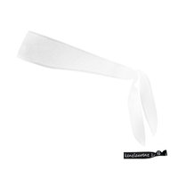 Kenz Laurenz Tie Back Headband Moisture Wicking Athletic Sports Head Band White