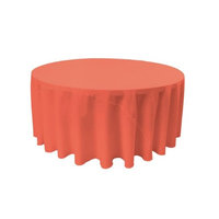 LA Linen TCpop132R-CoralP55 Polyester Poplin Tablecloth Coral - 132 in. Round