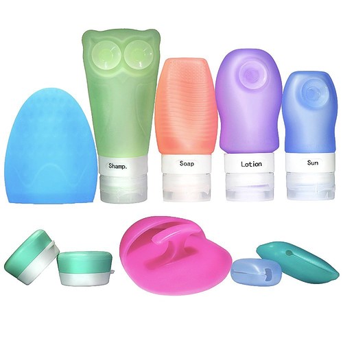 Travel Accessories, Portable Travel Bottles Set, Refillable and Squeezable Silicone Toiletry Containers, Leakproof Travel Shampoo Conditioner Lotion Bottles,3OZ TSA Approved Travel Containers