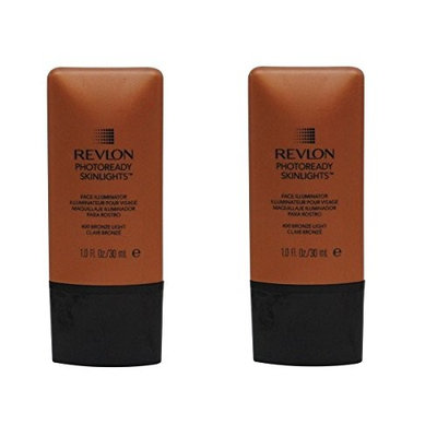 Revlon Photoready Skinlights Face Illuminator ~ Bronze Light 400 (2 Pack) + FREE Schick Slim Twin ST for Dry Skin