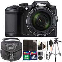 Teds Nikon COOLPIX B500 16MP 1/2.3' BSI CMOS Sensor Digital Camera BLACK + 24GB Accessory Kit