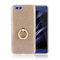 Moonmini Xiaomi Mi 6. Case Cover Sparkling Slim Fit Soft TPU Back Case Cover with Ring Grip Stand Holder 2 in 1 Hybrid Glitter Bling Bling TPU phone Case Cover
