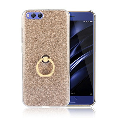 Moonmini Xiaomi Mi 6. Case Cover Sparkling Slim Fit Soft TPU Back Case Cover with Ring Grip Stand Holder 2 in 1 Hybrid Glitter Bling Bling TPU phone Case Cover