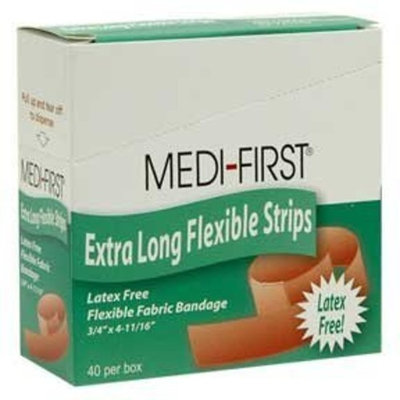 Medique 62178 Medi-First Latex Free Woven Bandages, Extra Long, 3/4-Inch X 4-11/16-Inch, 40-Per Box