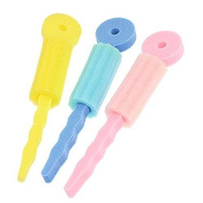 uxcell 3 Pcs Colorful Soft Foam Sponge Wave Perm Hair Rollers Curler