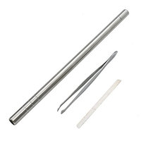 Buorsa Professional Hair Engraving Pen Kit Hair Design Undercut Tattoo Trimming Tool with 10 Blades and Tweezer
