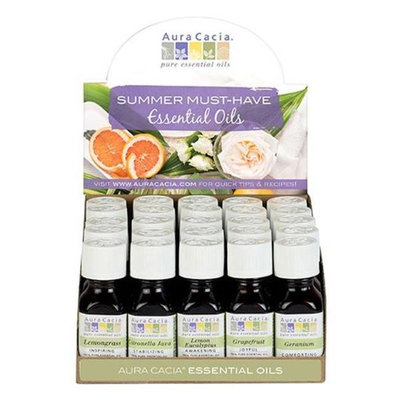 Aura Cacia 191805 25 Count Spring & Summer Counter Display