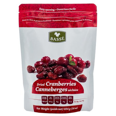 Basse Nuts Basse Dried Fruits Cranberries (1lb.) Eat Healthier With This Good Snack; Crazy Cranium-Cracking Cranberries! (2x16oz)